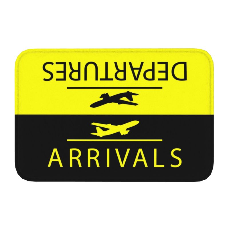 Personalized Plane Arrivals And Departures Doormat Mat Anti-Slip Plane Aviation Airplane Kitchen Bath Garden Rug Carpet 40*60cm