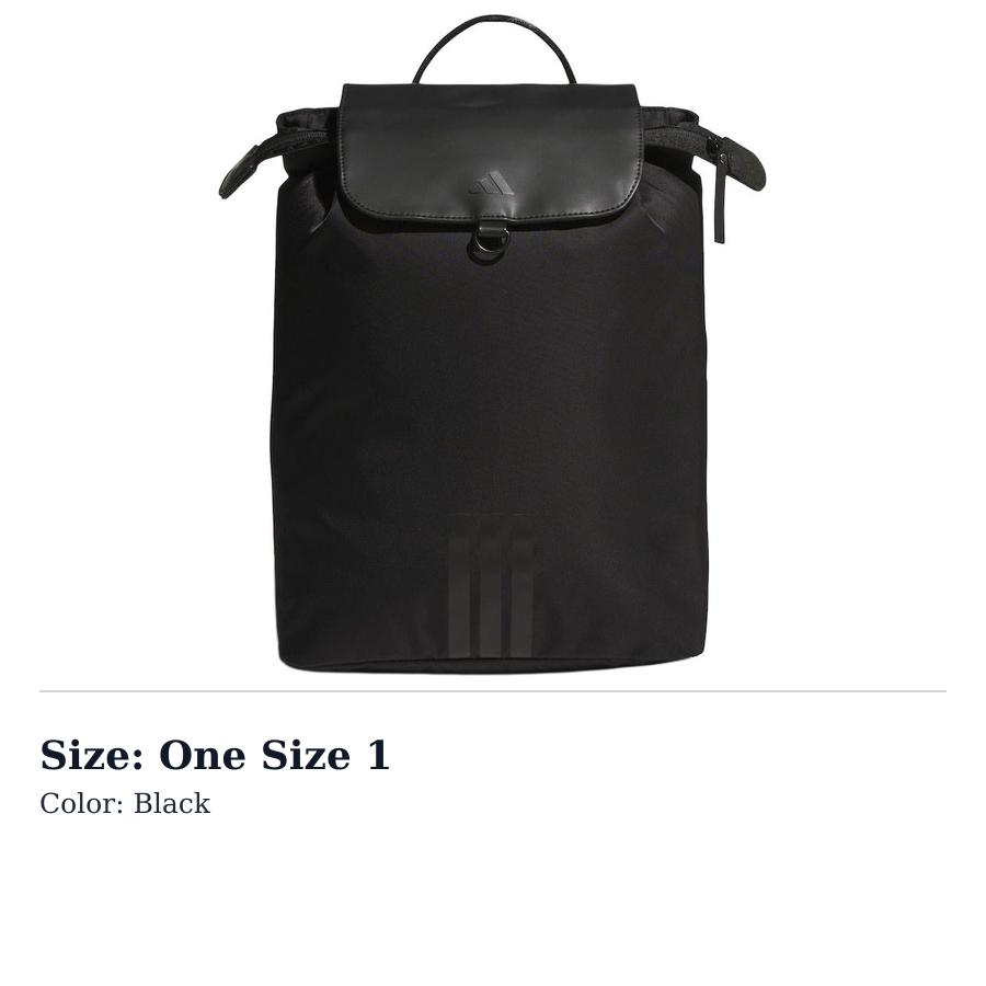 Adidas Polyester Backpack Womens Black KT0854 One Size 1