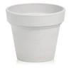 6 Pot Eco Pot 18cm Pot with Drain Hole Planter with Saucer Resin Plastic 6 6 Inch No. No. (White)