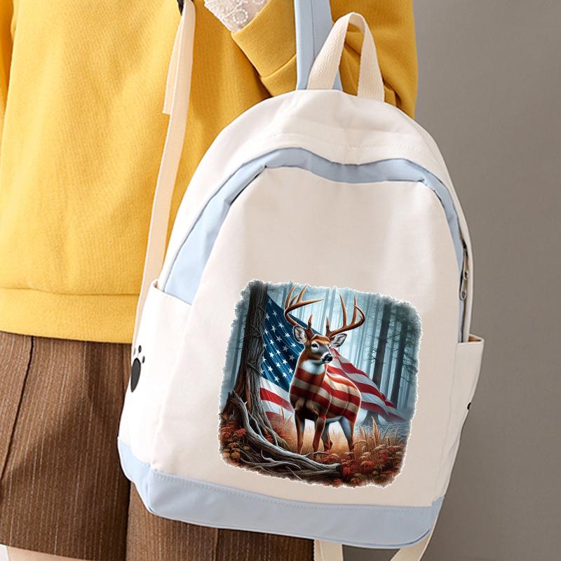 Forest Goat Parches Para Ropa Flag Pattern Stickers Hoodies Tops A-Level Washable Thermal Press Vinyl Diy Thermo Transfer