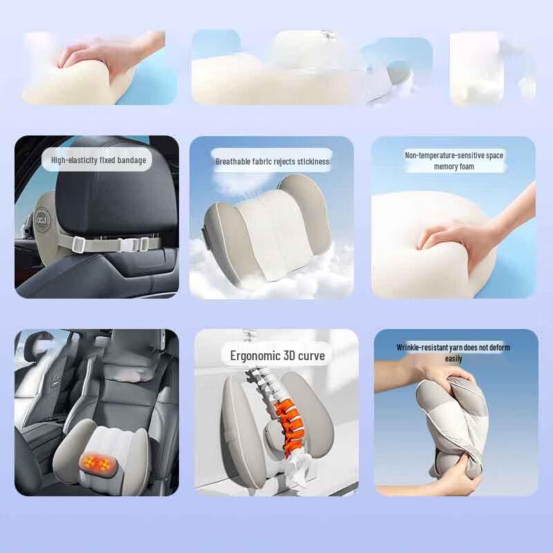 Kangzuo Car Seat Headrest & Lumbar Support Massager