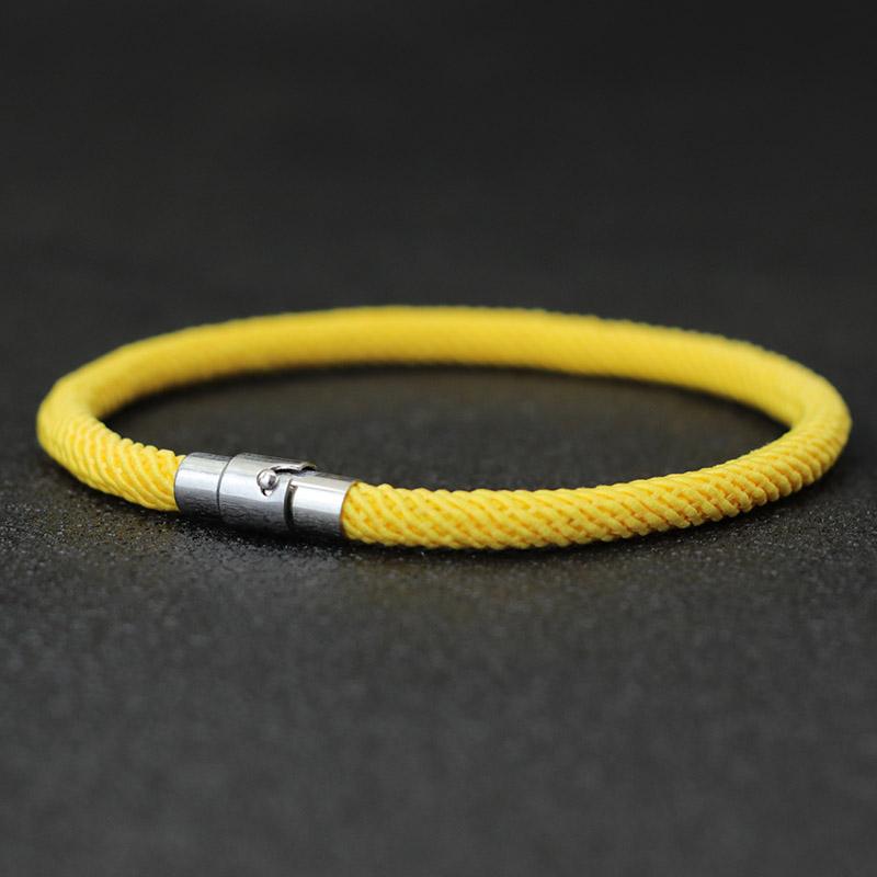 

Noter Men Rope Bracelet Silver Color Double Safety Buckle Outdoor Adventure Survival Braclet Boyfriend Gift Beach Surf Jewelry 20.5cm(8inch)