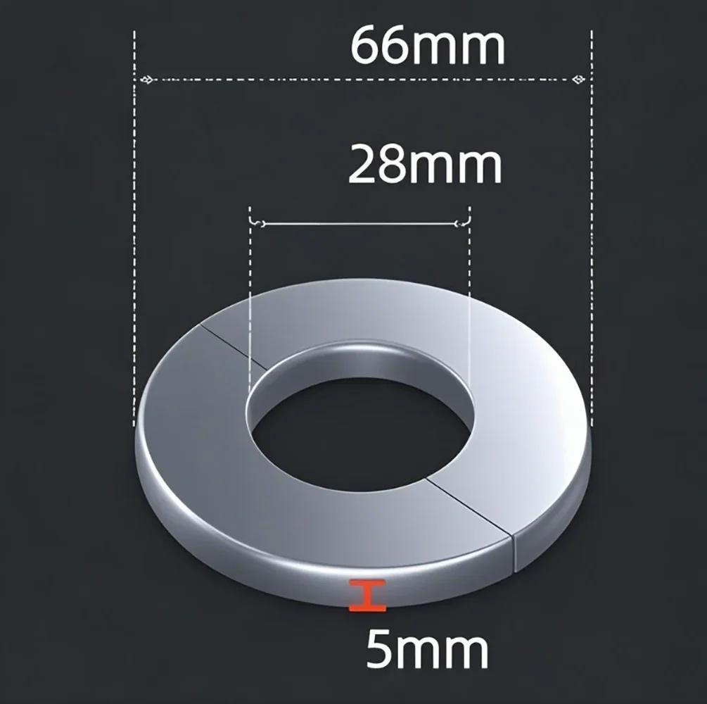 

4 шт. Настенный разъемный фланец из нержавеющей стали, круглая декоративная накладка, настенная крышка для водопроводной трубы, аксессуары