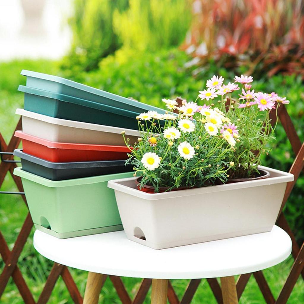 Hanging Flower Pot with Metal Hook Garden Outdoor Garden Plant Pot Balcony Planter for Entrance Railing Deck Vegetable Porch