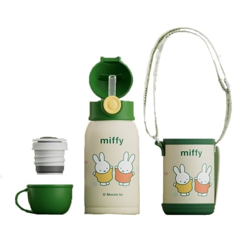 

Miffy Thermos Cup, 500ml, Water Bottle, Sports Bottle, Cup, Straw, Lid, Vacuum Insulated, Keeps Water Hot or Cold, Cute, Handheld or Shoulder Strap, I