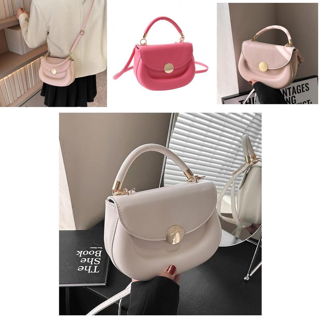 2023 New Candy-colored Pu Leather Crossbody Bag For Women