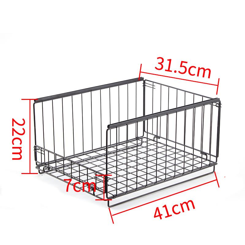 Organizador de Armario Armario de Ropa Cesta de Almacenamiento Alambre de Hierro Estante Apilable para Armario Percheros para Ropa Calcetines Ropa Interior