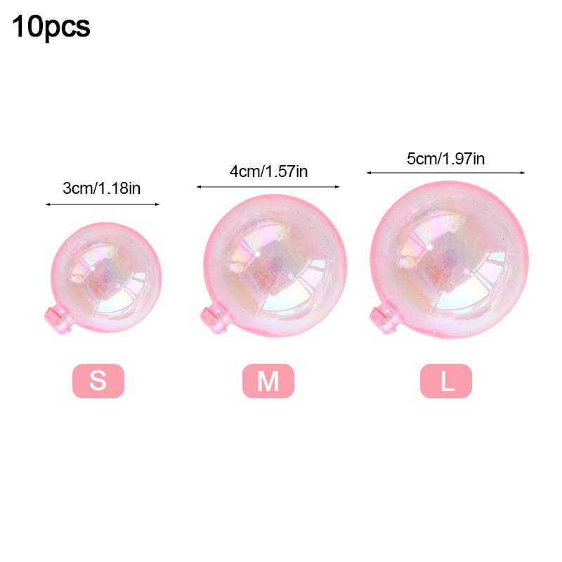10Pcs Clear Bubble Balls Cake Topper Pearl Shape Cupcake Toppers Kids Girls Mermaid Birthday Decoration Unicorn Party Supplies