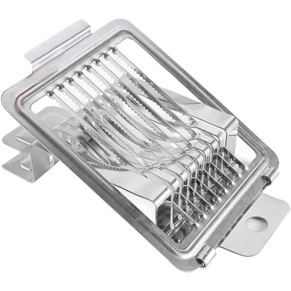 Многофункциональная яйцерезка Яйцерезка Нарезка Вареных Яиц Мини Ручная Яйцерезка Яйцо Ветчина Грибы Клубника Мягкие Фрукты серебряный