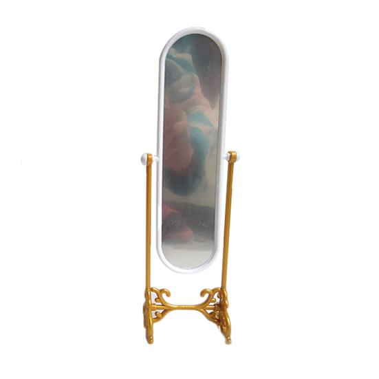 Girl Doll Toy Wardrobe Rotatable Fitting Full-length Mirror Furniture