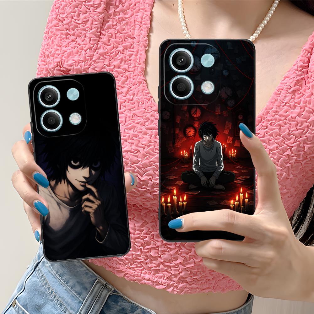 Death Note L Lawliet Mobile Phone Case for Xiaomi Redmi 15 14 13 12 A5 3 2 1 C Plus 4G 5G Colorful Printing Cover Cover Pretty