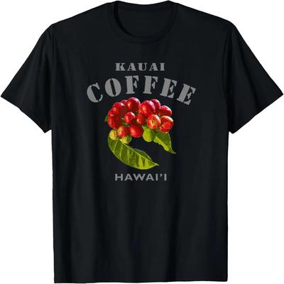 Kauai Coffee Hawaii Famous Island Modern Hawaiian Aloha Mana T-Shirt