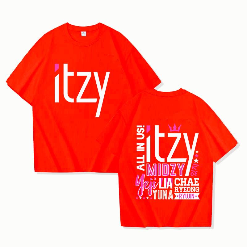 Neue Kpop Bedruckte T-Shirts Mode Damen Sommer T-Shirt Fans Lässig Kurzarm Rundhals Tops T-Shirts