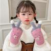 Plüsch Kinder Strickhandschuhe Verdickte Winddichte Handschuhe Mode Kinder Vollfingerhandschuhe