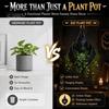Resin Bat Succulents Pot Hanging Plant Pot, Gothic Planter, Halloween Style Container for Trailing Vines, Artificial Plants, Indoor Outdoor