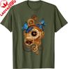 Steampunk Clock Gear and Butterflies Vintage Retro Aesthetic TShirt Unisexs Casual Funny Plus Size Printed Tee Womens Clothing