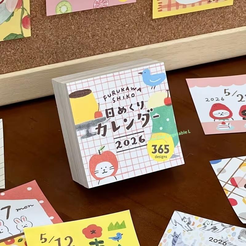 Hot Sale 2026 Japanese-Style Tear-Off Desk Calendar - A Daily Illustrated Notebook With A Cute Illustration Style