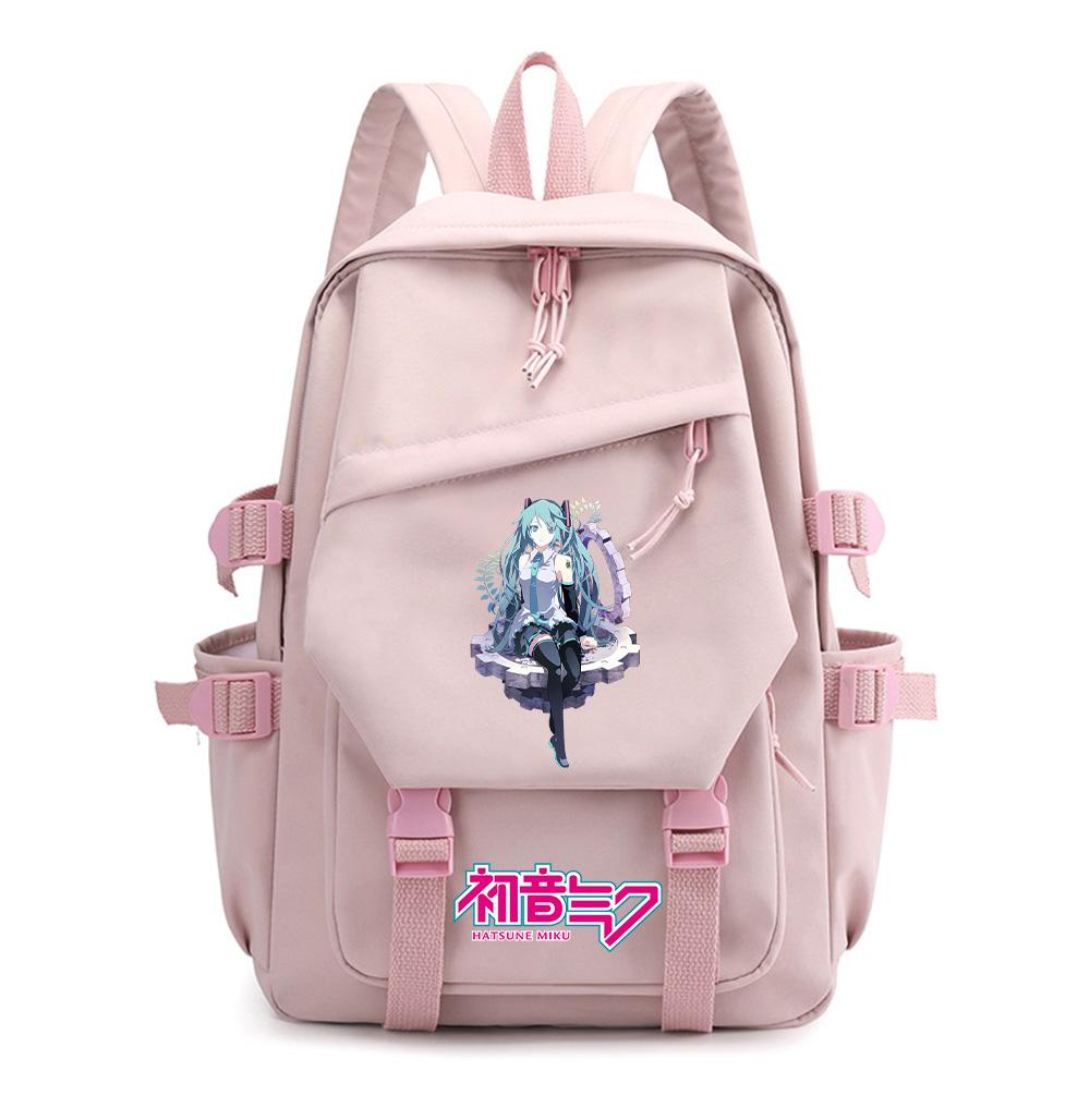 Anime Cartoon Hatsune Miku Printed Backpack for Teen Boy Gril Schoolbag Children Student Women Large Capacity Waterproof Travel Bag Kid Gift Mochila