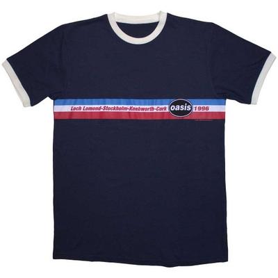 Oasis Unisex Adult 1996 Tour Horizontal Stripe Ringer T-Shirt