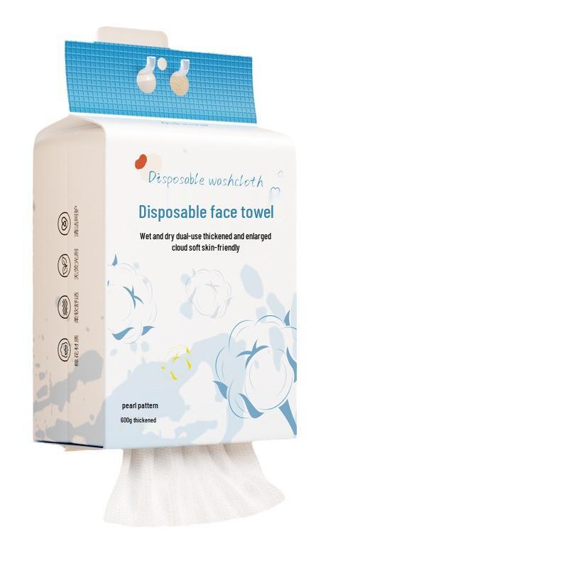 Removable Pure Cotton Disposable Face Wash Towels - Soft, Thick, Large Pack