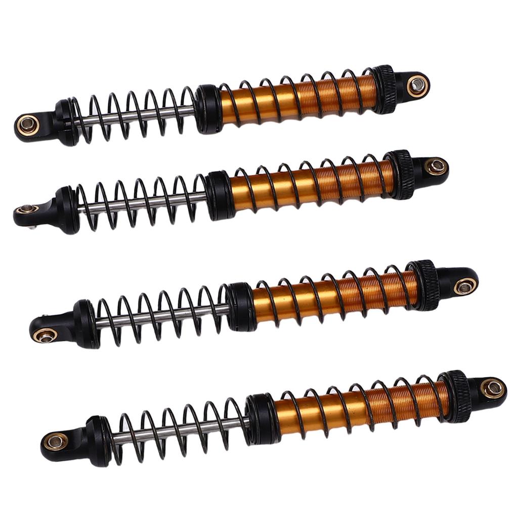 4Pcs 1Celsius10 Model Car Dual Spring Shock Damper Alloy 1Celsius10 RC Dampers with 8 Spare Springs 120mm