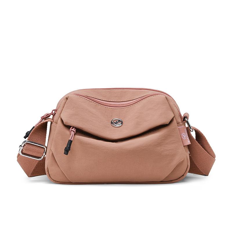 Shoulder Bag Women's Bag Multi-Layer Pocket Lightweight Crossbody Bag Nylon Mother Bag