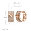 Kienl Voll Glänzender Natürlicher Zirkon Schmetterling Hängeohrring Für Frauen Mode Roségold Farbe Kristall Täglicher Vintage Schmuck