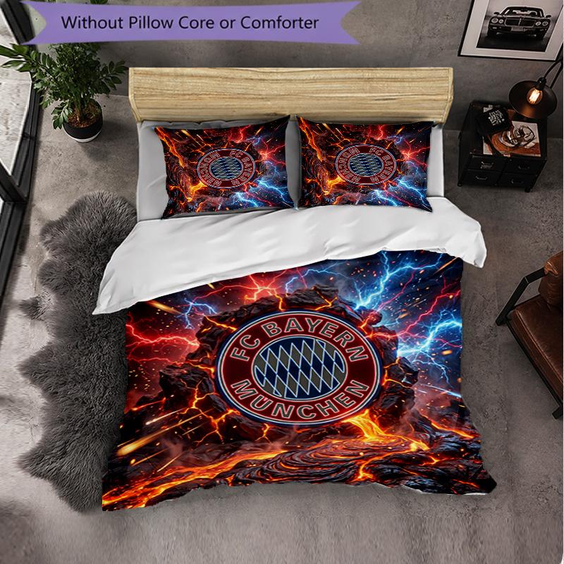 Set Biancheria da Letto Bayern Monaco Modello 3 Pezzi Morbida Copripiumino in Microfibra con Federe per Camera da Letto
