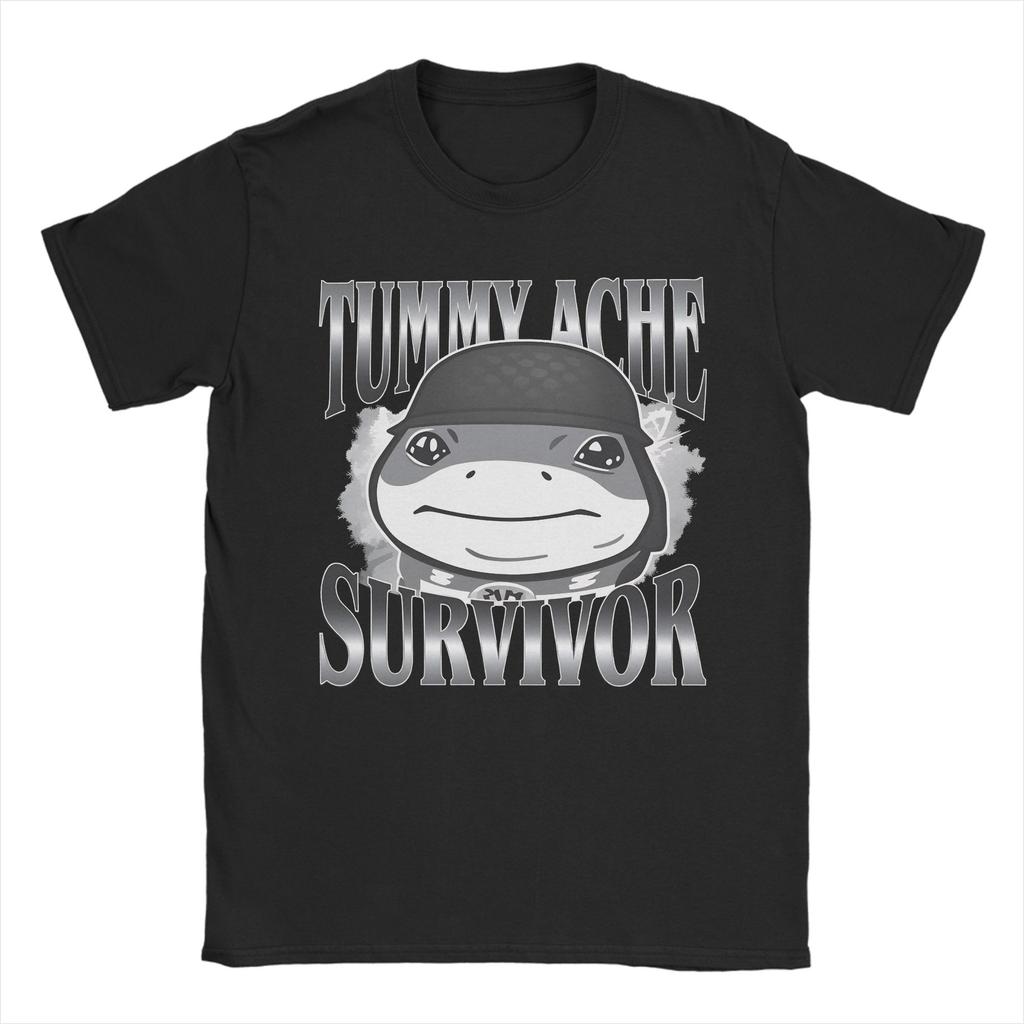 Lässiges T-Shirt Sommer Bauchschmerzen Überlebender Jeff Der Landhai Meme T-Shirts Baumwolle T-Shirt für Unisex Kurzarm Kleidung