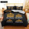 King And Queen Duvet Cover Set Microfiber Beard And Red Lips King Size Bedding Set For Couple Romantic Valentine's Day Presents