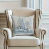 Winter-Patterned Deer-Print Pillowcase, Made Of Polyester, Machine Washable, Suitable For Bedroom And Living Room Decoration.