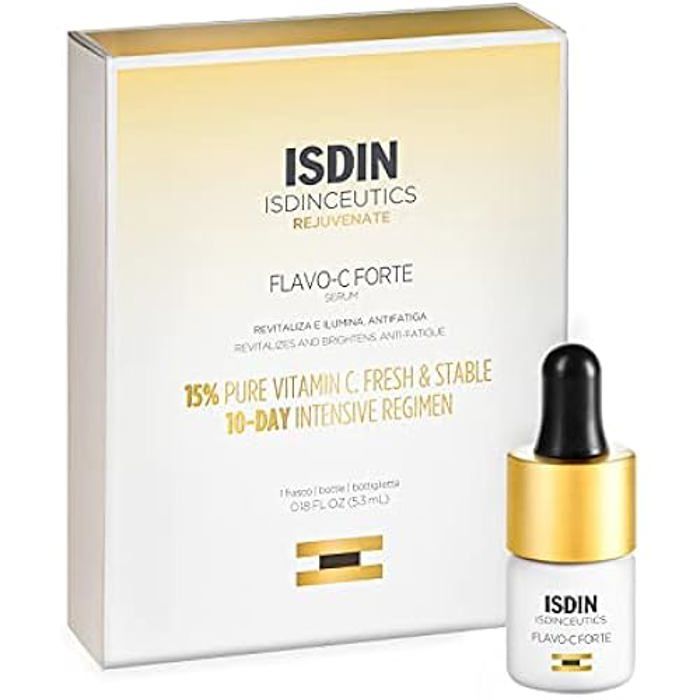 ISDIN ISDINCEUTICS FLAVO-C FORTE, sérum facial antioxydant avec 15% de vitamine C pure et fraîche, de vitamine E et d'acide