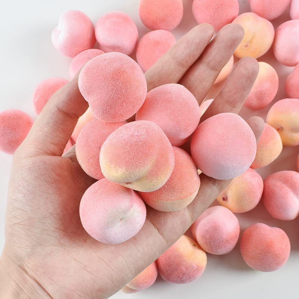 20pcs Cartoon Honey Peach Model Handmade Artificial Peach Fruit Material Household Decoration