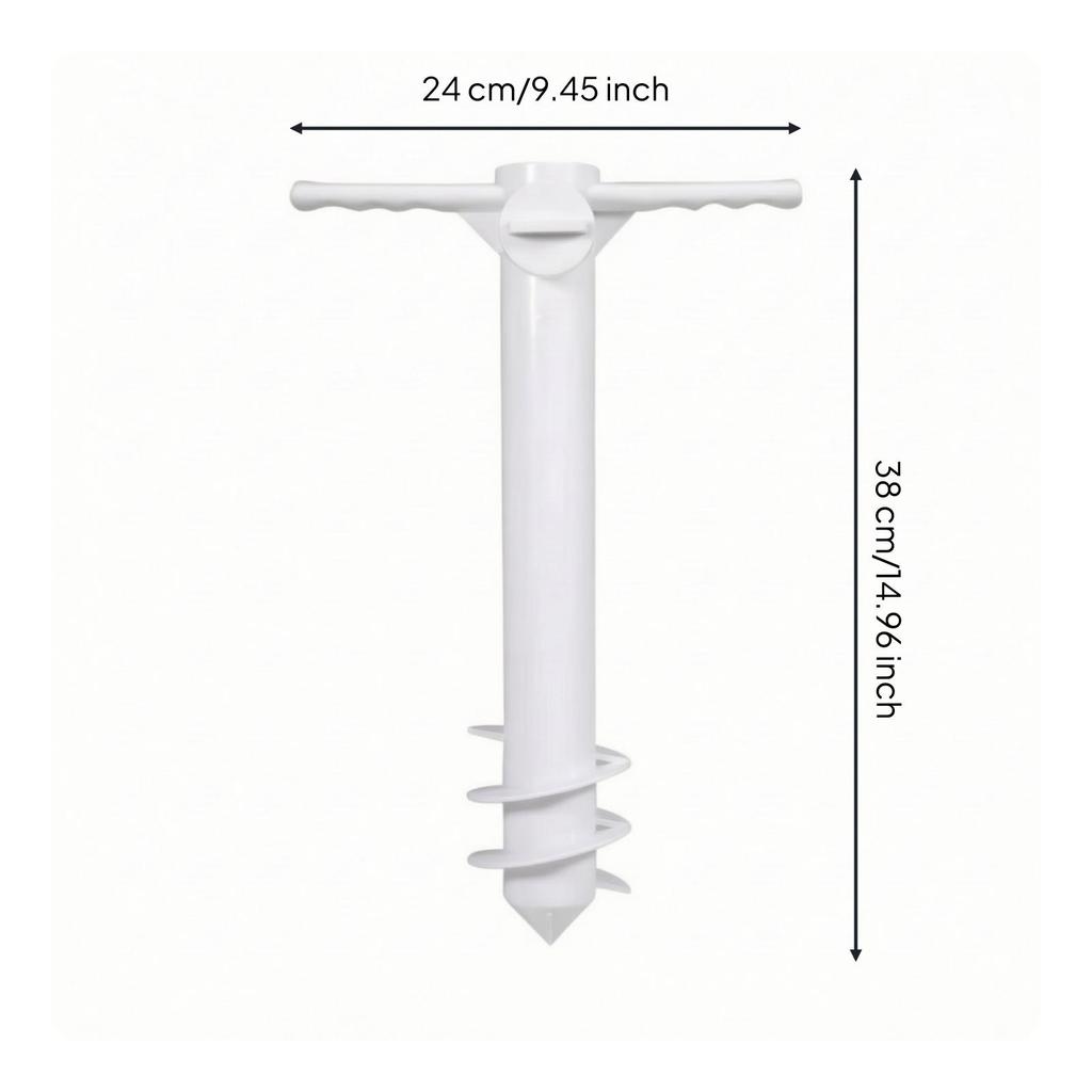 Umbrella Sand Anchor Windproof Holder with Handle No Insert for Garden