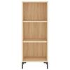 Highboard in Sonoma Oak Finish 34.5 x 34 x 180 cm Particleboard