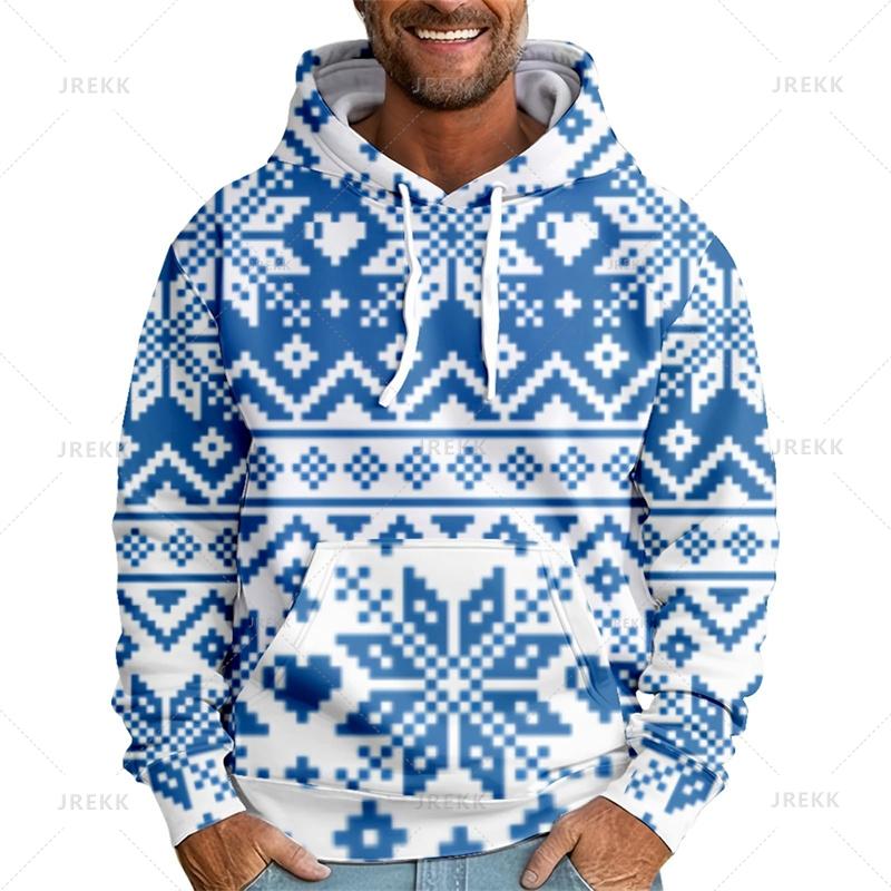 Merry Christmas Hoodies Harajuku Funny Reindeer Graphic Hooded Sweatshirts Women Santa Claus Pullovers Clothing