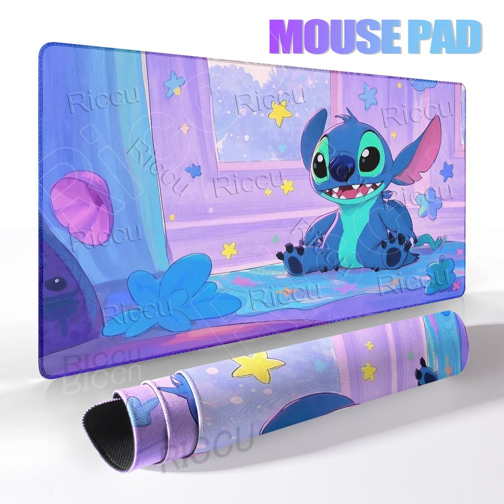 Cute Stitch Aesthetics Anime Mouse Pads XXL Computer Keyboard Carpet Gaming Offices Accessories Non-slip Mat Lockedge Rubber Pad