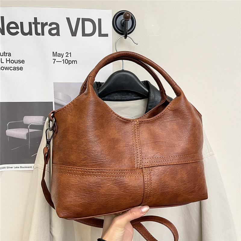 2026 Textured Soft Leather Handbag for Women High-End Light Luxury Thickened Large Capacity Fashiable Women's Bag