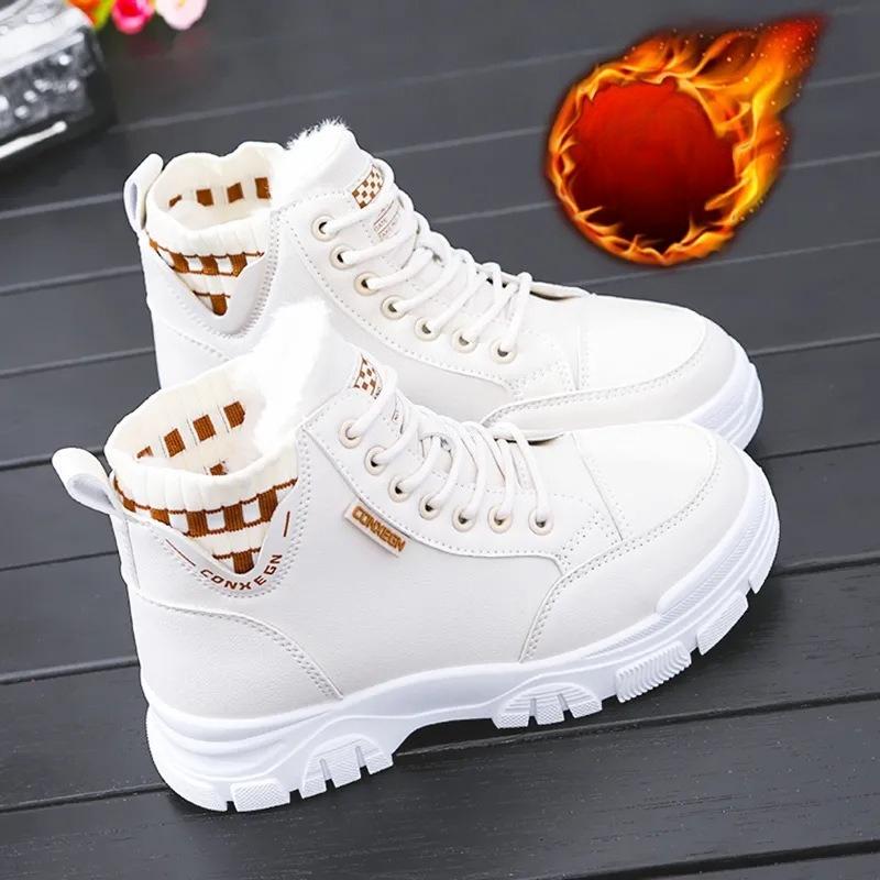 Winter New Fashionable Trends, Versatile Casual Style, Lace-Up Warm And Thickened Outdoor Sports Snow Boots for Women