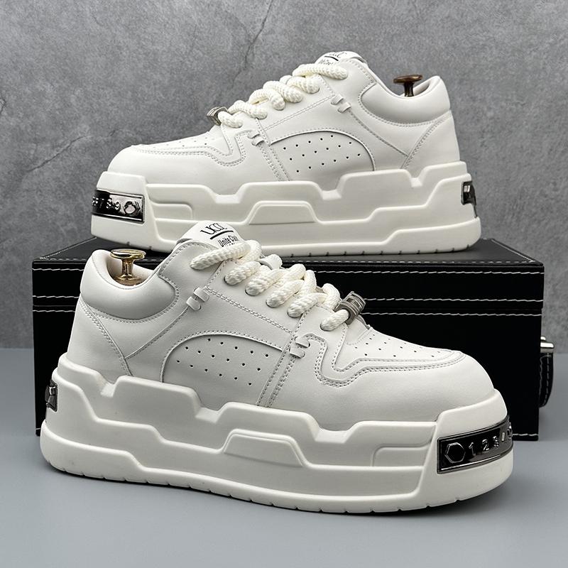 Fashion Red Platform Shoes For Man Punk Original Men's Sneakers Breathable Lace-up Summer Casual Sneaker Man Skateboard Shoes