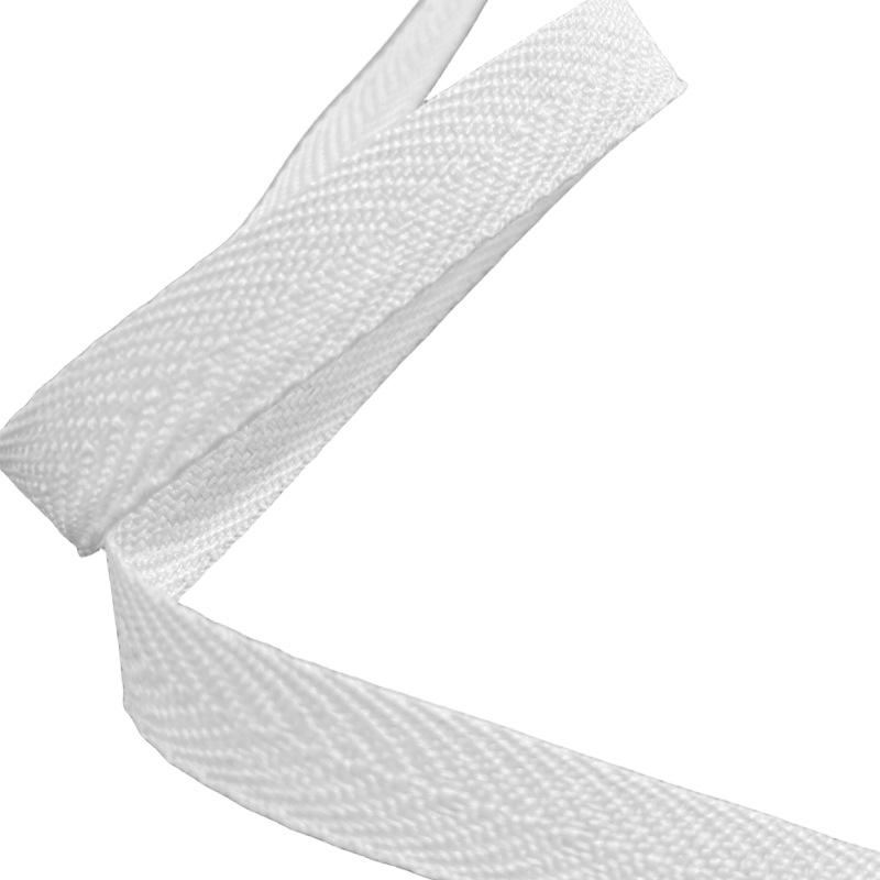 Panglică Herringbone din Mătase de Rețea 1Cm-2.0Cm Negru și Alb Chingă Îmbrăcăminte Pantofi Poliester Bagaje