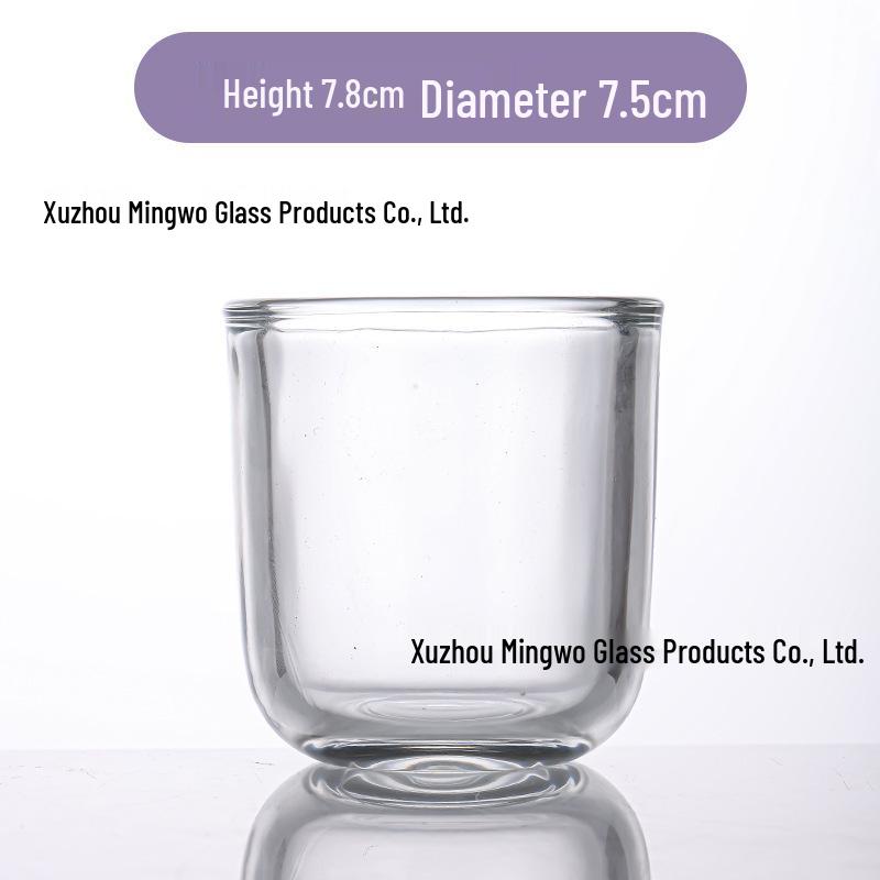 European Style Thick-Walled Crystal Glass Candle Holder for Aromatherapy and DIY Candles