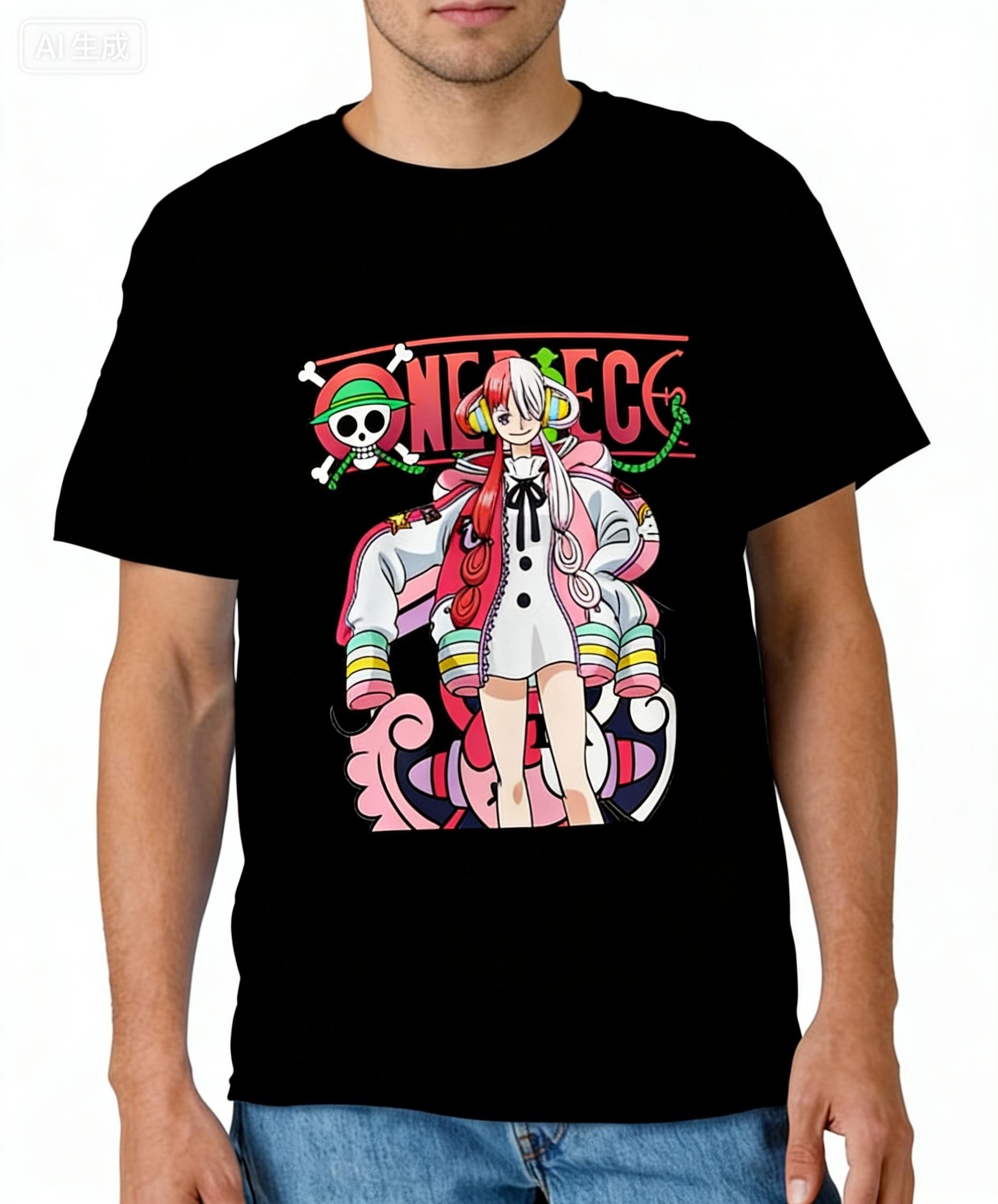 

Summer Relaxing and Comfortable Uta One Piece A Uta One Piece A Uta One Piece Classic TShirt 2026 New Cotton Summer Unisex Tshirt S