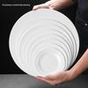 Handun 7-inch White Melamine Round Plate