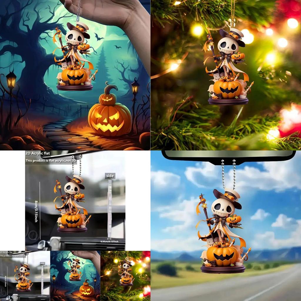 Kreative Halloween Auto Spiegel Dekoration Niedlicher Cartoon Stil Anhänger Zubehör