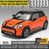 1:24 BMW MINI Cooper S F56 Britský Kompaktní Sportovní Hatchback Kovový Odlitý Modelový Automobil Domácí Trendy & Stolní Dekorace