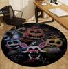 Five Nights at Freddy's Pattern Round Rug, Indoor/Outdoor Mat, for Picnic, Gameroom, Bedroom, Office, Living Room, Home Decor Carpet, Birthday Gift