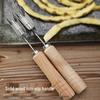 Stainless Steel Pineapple Peeler & Eye Remover with Wooden Handle
