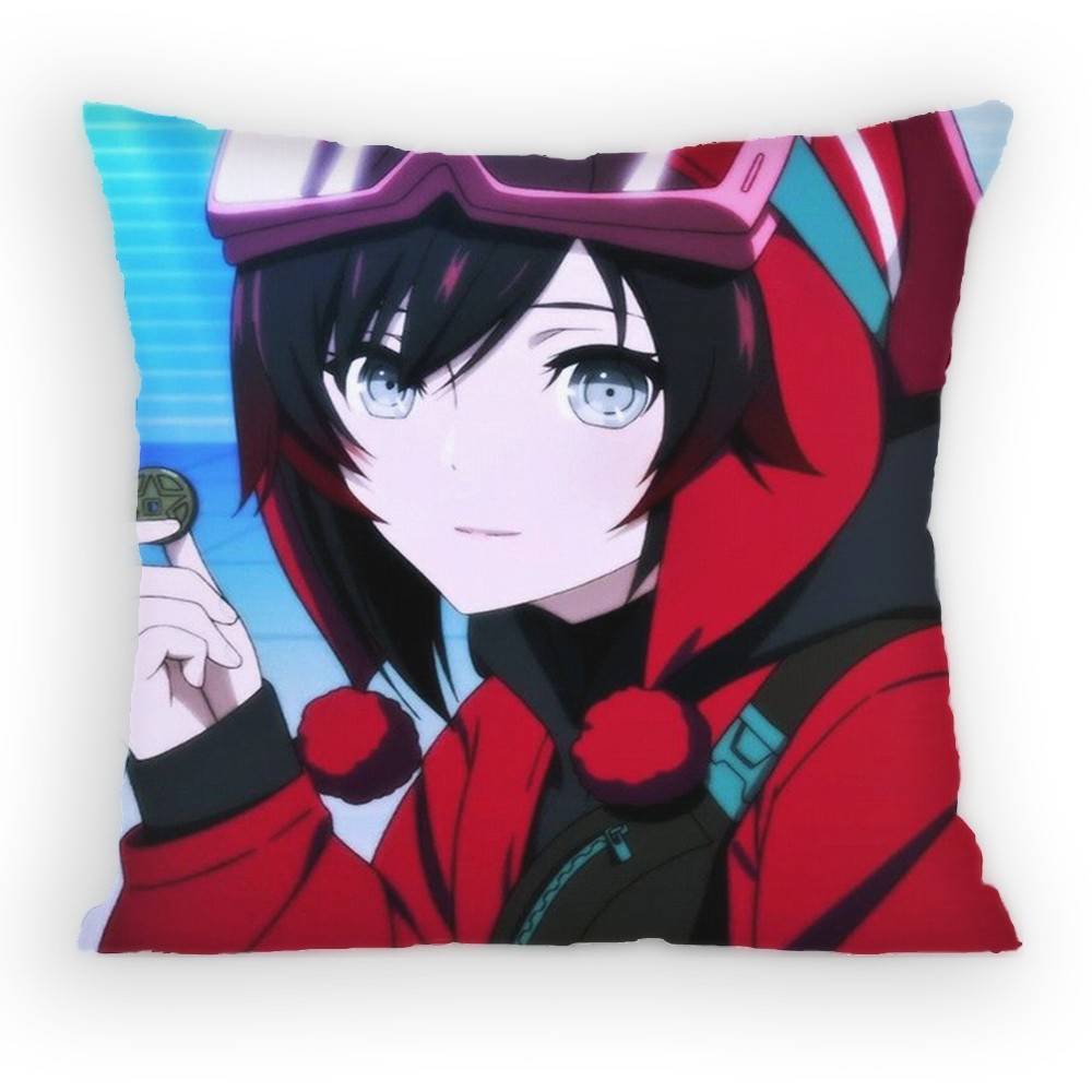Rwby Ice Queendom Ruby Rose Pillow Case Anti-Dustmite Pillowcase Invisible Zipper Silky Sofa Cushion Cover For Bedroom
