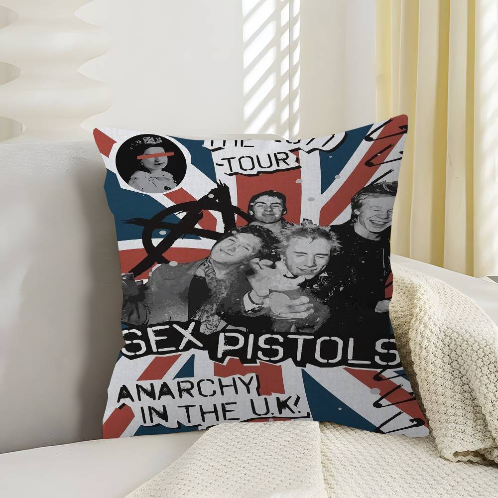 Six PPistols Band Pillow Cushion Cover Pillowcase Living Room Sofa Home Decor Customized
